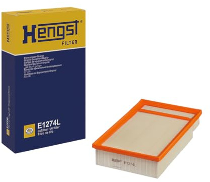 HENGST - Luftfilter E1274L - Luft-Filtereinsatz für KFZ | Hochwertiger Motorluftfilter für Otto- oder Dieselmotor - Schutz für Motoren - Wasserbeständig