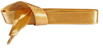 Kaps Cinta de Satén Cordones de Zapato para Zapatillas Zapatillas de Deporte, Calidad y Durabilidad, Muchos Colores y Longitudes, 1 par (120 cm - 47 pulgadas - 6 a 8 pares de ojales/Oro)
