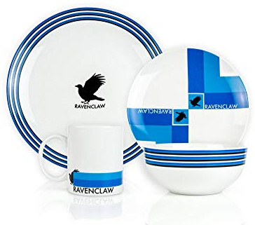 Harry Potter Hogwarts House 16 Piece Porcelain Dinnerware Set