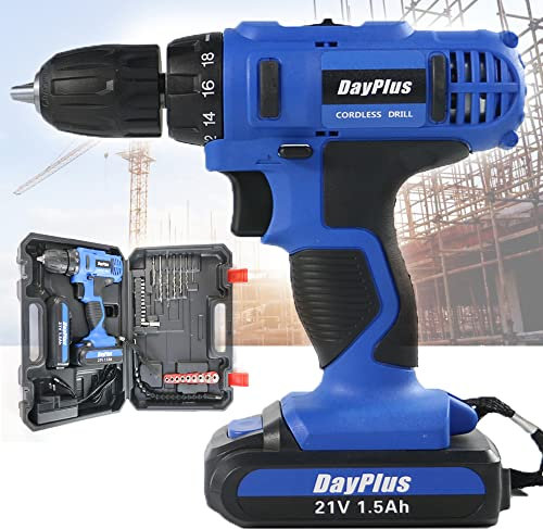21V-Max Lithium-Ion Cordless Drill Driver, Electric Screwdriver With LED Work Light, Quick Change Battery & Charger - Combi Drill & 29pc Accessory Kit Included