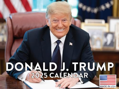 President Donald Trump 45 Republik 2021 Wandkalender 2021, 12 Monate, dicke Papierseiten, gefaltet, fertig zum Aufhängen, 45,7 x 30,5 cm