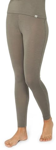 DANISH ENDURANCE Merino Thermo Leggings Damen, Premium Funktionsunterwäsche, Skiunterwäsche, Merino Unterwäsche, Atmungsaktiv, Grau, S