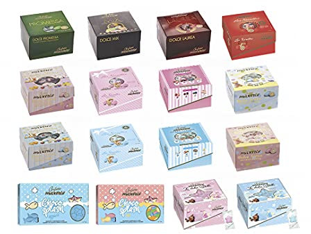 CandyFrizz Kit CONFETTI INCARTATI Maxtris per confettate o Bomboniere Gusti a Scelta per Battesimo,Nascita,Laurea,Feste (4 SCATOLE DA 500GR 320 PZ CIRCA)