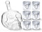 MEETOZ Glass Skull Head Bottle Cup Set, Whiskey Glasses Set Wine Glasses Bar Supplies 1 550ml Wine Decanter and 6 75ml Glasses for Tequila, Vodka, Gin, Rum, Whiskey, Party, Home, Bar