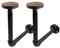 BYUP Metall Wandhalterung Rack für Fahrradhelme, Jacken, Wandmontage, Schwarz, 2 Stück