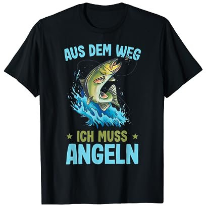 Angler T-Shirt Herren | Aus Dem Weg Ich Muss Angeln | Angler T-Shirt