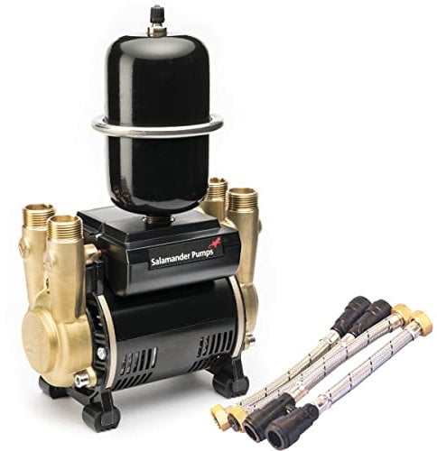 Salamander Pumps - CT Force 30TU Brass Impeller Pump - 3.0 Bar Pressure - Twin End - Suitable for Any (+ or -) Gravity Fed Systems - 5 Year Warranty Positive & Negative Head