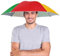 massmall Regenschirmhut 68,6 cm UV-Schutz Regenschirm Hüte für Damen Herren Hände frei Regenschirm bunt / 1 Packung