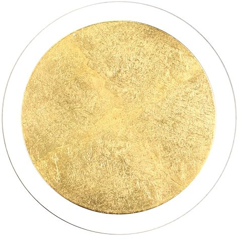 LED Deckenleuchte Moon,runde Deckenlampe 30cm⌀ aus Metall in Gold-Optik, dimmbare (3-Stufen) Wandleuchte,moderne Wandlampe 18Watt,1210 Lumen,3500 Kelvin,Deckenbeleuchtung