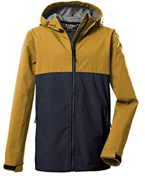 Killtec Jungen Softshelljacke/Outdoorjacke mit Kapuze KOS 219 BYS SFTSHLL JCKT; gebranntes gelb, 152, 39118-000