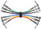 JOYO Guitar Patch Cables 7.8 Inch Professional Bass Guitar Effect Pedal Patch Cords 1/4 Inch (CM-11, 6 Pack)