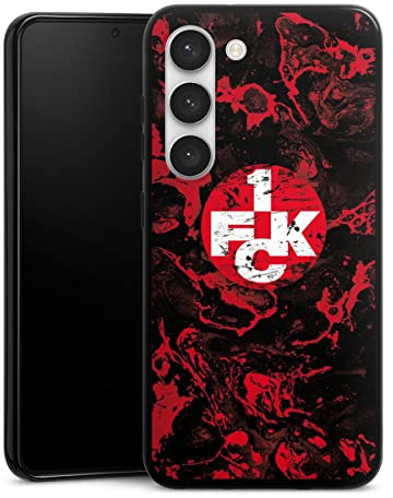 Silikon Hülle kompatibel mit Samsung Galaxy S23 Case schwarz Handyhülle 1. FC Kaiserslautern 1. FCK Logo