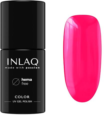 INLAQ® UV Nagellack Pink - 6 ml Hema Free - Langlebiger UV Lack - Nail Polish - Essential Kollektion - Gelnägel - Shellac Gel - Gellack ohne Hema | 1004- Tropical Pink
