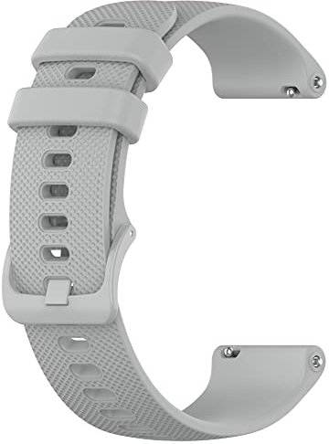 Kobmand Schnellwechsel-Armband,18mm 20mm 22mm Silikon Uhrenarmbänder für Garmin Ersatzarmband Uhr Damen & Herren (20 mm, Grau)