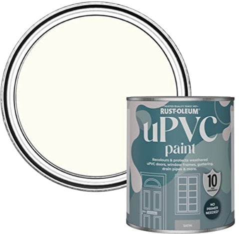 Rust-Oleum White uPVC Door and Window Paint In Satin Finish - Porcelain 750ml