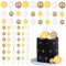 Gyufise 30Pcs Balls Cake Topper Mini Balloons Cupcake Topper DIY Cake Insert Topper Foam Cake Balls Baking Decoration for Wedding Anniversary Valentines Day Birthday Party Yellow Gold White