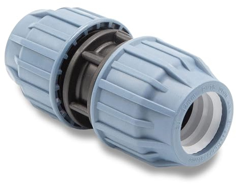 Acoplamiento de polipropileno, manguito de paso de 32 mm, conector de sujeción con 2 conexiones, conexión de compresión, conector adhesivo de manguera flexible, accesorio para piscina, riego de