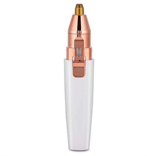 Haarentferner Mini Damen Schmerzloser Haarentferner, Mini Elektrischer Epilierer USB Tragbar 2 in 1 Mini Augenbrauentrimmer Gesichtshaarentferner mit LED-Licht für Körper Lippen Nase Ohr