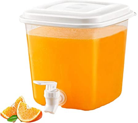Amesor 3.5 L Dispenser di Bevande con Rubinetto, Distributore di Acqua da Frigo, Erogatore di Bevande, Contenitore per Succo di Limone di Frutta, per Bevande Birra Ghiacciata Matrimoni da Cucina Bar