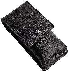 Giesen & Forsthoff Timor® Lederetui für Rasierhobel aus schwarzem Leder
