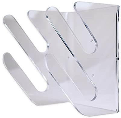 Generisch Skateboard Wandhalterung Doppelt Kompakt für Wakeboard Kiteboard Snowboard Longboard aus Acrylglas Transparent hochwertiges massives 5mm GS Acryl Made in Germany