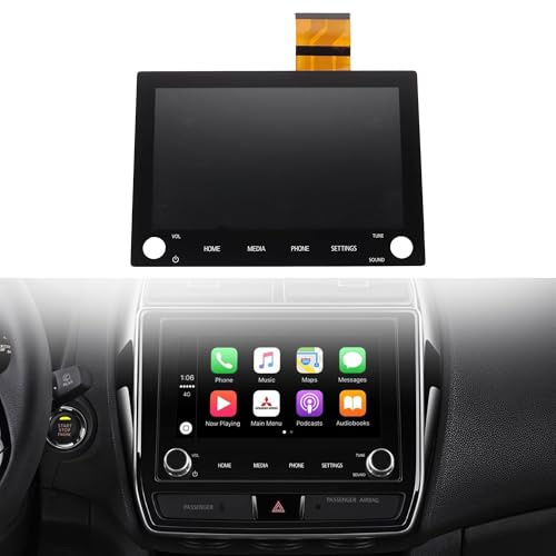 Dasbecan 20,3 cm (8 Zoll) Touch-Digitizer-LCD-Bildschirm mit 2 Drehknöpfen, kompatibel mit Mitsubishi Outlander Sport Mitsubishi ASX, ersetzt 8740A040 8740A130 8740A076 Glas