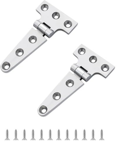 316 Stainless Steel Boat Hatch Hinges,4inchx 2inch (100 X 50 mm) Polished Marine Hinge,Marine Boat Hatch Heavy Duty Hinges with Screws,for Boats, Yachts, Doors, Deck,Windows, Cabinets (2 Pack)