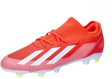 adidas Mens X Crazyfast League Firm Ground Football Boots Red/White/Yellow 8 (42)