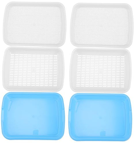 Unomor 1 Satz Sprossen-pflanztablett Grow Tray Mit Regal Pflanzenstarter Sprießen Garten-weizen-hydrokultur-tablett Keimschale Starttabletts Germinator Muschelschale Drinnen Plastik