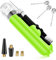 Ball Pump Dual Action Inflate Air Pump with 3 Needles 2 Presta Valve and 2 Nozzles for All Exercise Balls Volleyball Pump Bikes Basketball Football & Soccer Ball, Green