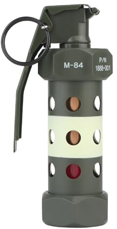Disratw M84 Airsoft Flashbang Granate Spielzeug Kunststoff CS Handgranate Modell Outdoor Camping Notlicht Taktische Ausrüstung Zubehör für Armeefans Cosplay Requisiten CS Spiel (Keine Funktion)