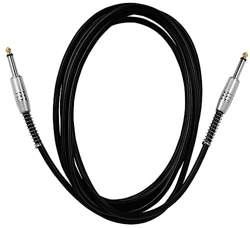 DRESSOOS 3m Guitar Patch Cable for Acoustic Electric Guitar Amp Cable Spring Connectors