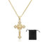 Damen Gold Kreuz Kette, Damen AAA Zirkonia Kreuz Anhänger, Hypoallergene 18K Vergoldete Kette, Modeschmuck für Frauen Mädchen Geschenk