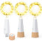 Dumcuw Flaschenlichter, 20 LED Lichterketten Batteriebetrieben USB Wiederaufladbar 2024 Flaschenlichter mit Kork für Weihnachtsdekorationen, Licht 16-24h pro Ladung (3 Pack/Warmweiß)