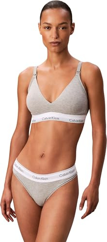 Calvin Klein Women’s Lightly Lined Nursing Bralette, Grey (Grey Heather), L