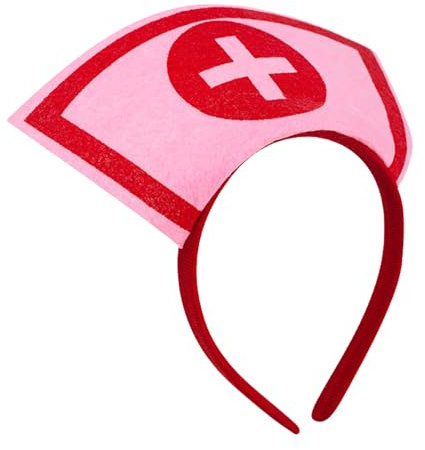 Ldabrye Krankenschwester-Cosplay-Stirnbänder, Bühnenauftritte, Haarreifen, Motto-Party, Kopfbedeckung für Rollenspiele und Bühnenauftritte