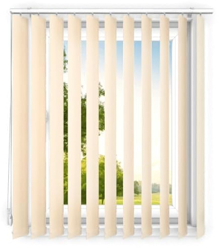 time4blinds - Lamellenvorhang - Vertikaljalousie - Lamellen für Büroarbeitsplätze und für Haus und Wohnung - Vorhang Flächenvorhang Schiebevorhang - 200x260 cm - Apricot