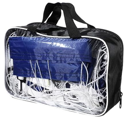 Zephylix Pool-Volleyballnetz, tragbares Pool-Volleyballnetz-Set, verstellbare Länge 450 cm x 90 cm, für Pickleball-Netz und Tennisnetz, Blau