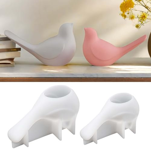 2 Stück Silikonformen GießFormen Vogel, Ostern Silikonform Vogel, GießForm Vogel Zum GießEn, Silikonformen Vogel GießFormen Für Gips und Epoxidharz