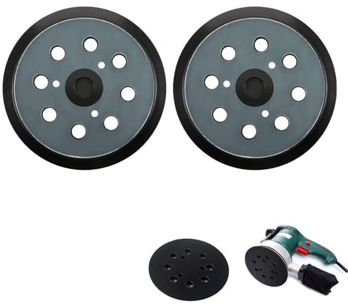 2 almohadillas de respaldo para lijadora orbital de 5 pulgadas y 8 agujeros compatibles con Makita M9204 BO5030 BO5031 DBO180Z BO8041 DBO180RMJ BO5041 BO5010 BO5011 BO5012, almohadilla de repuesto