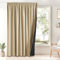 PONY DANCE Vorhang Blickdicht Kräuselband Verdunklungsvorhänge für Schiene Extra Breite Gardinen Wohnzimmer Modern 1er Set H 245 x B 300 cm Thermovorhang gegen Hitze, Biscotti Beige