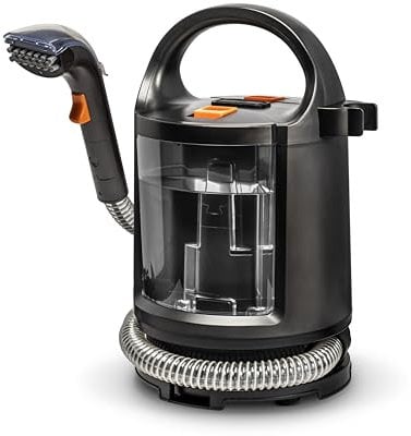 Shampouineuse 400 W con pulverizador – Limpiador textil de mano con depósito, inyector extractor, removedor de lavadoras, aspirar y limpiar sofás, telas, alfombras, asientos de coche, alfombra, cable
