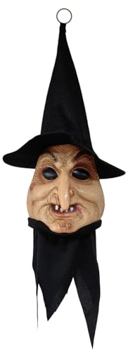 Yhsioaklo Hexen-Dekoration – gruselige Hexen-Dekoration für Cosplay, Halloween-Dekorationen und Partyzubehör für den Außenbereich, Innenbereich, Garten, Veranda