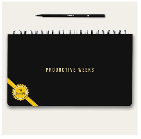 Undated Weekly Planner 2026 | Daily Agenda To Do List Notepad Day Planner Notebook | Monthly School Task, Work Schedule Planners | Yearly Horizontal Calendar Spiral Desk Organizer | V1