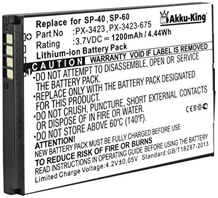 Akku-King Akku kompatibel mit Simvalley PX-3423 / PX-3423-675 - Li-Ion 1200mAh - für SP-40, SP-60