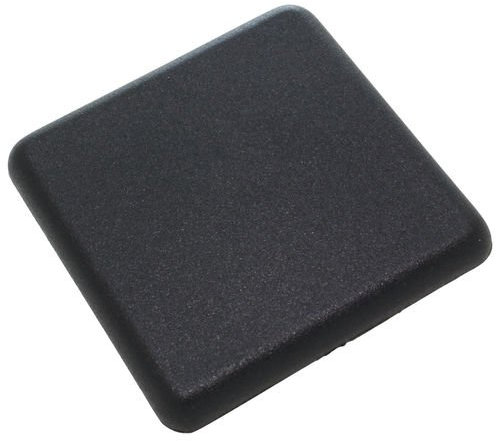 3D24 10 x Abdeckkappe Typ B 45x45 mm Nut 10, Schwarz, Poliamid 30% glasfaserverstärkt, Vierkant, Rechtsgewinde, Industrial, 45 mm, Flach