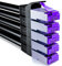 deleyCON 5x 2m CAT7 Câble Réseau - 10 Gigabit - RJ45 Câble de Raccordement Câble Ethernet (Cuivre, SFTP PiMF Blindage) LAN DSL Modem Routeur Panneau de Brassage CAT7 CAT6 CAT5 - Noir