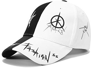 XibeiTrade Unisex Graffiti Baseball Cap Hiphop Schwarz Weiß Hut Mode für Männer Frauen