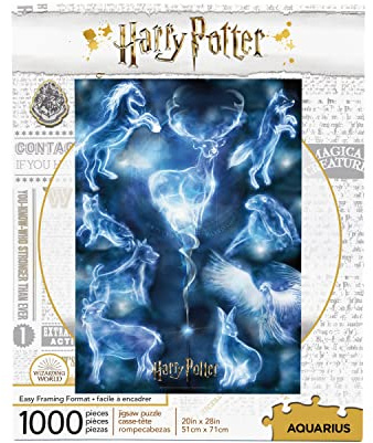 Aquarius Harry Potter Puzzle Patronus (1000 Teile Puzzle) – Offiziell lizenzierte Harry Potter Merchandise und Sammlerstücke – blendfrei – präzise Passform – 50,8 x 71,1 cm