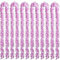 Sumind 6 Stück Weihnachts-Lametta, 100 m, metallische Girlande, glitzernde hängende Dekoration für Weihnachtsbaum, Kranz, Hochzeit, Partyzubehör (Rosa Weiß)